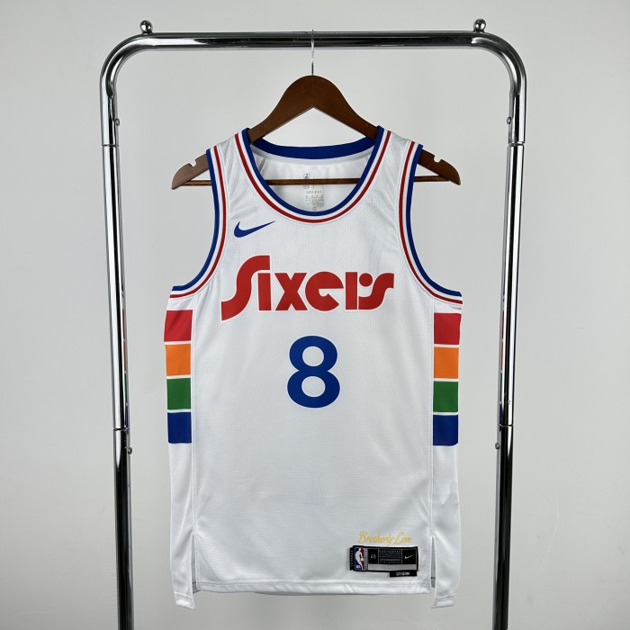 Philadelphia 76ers Jersey 24/25 Paul George #8 Basketball Jersey City Edition