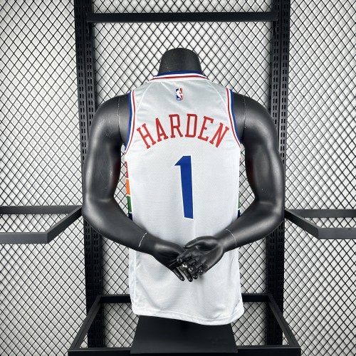 Philadelphia 76ers Jersey 24/25 James Harden #1 Basketball Jersey City Edition