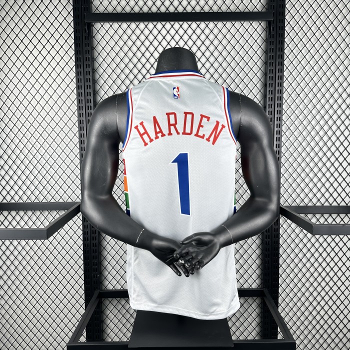 Philadelphia 76ers Jersey 24/25 James Harden #1 Basketball Jersey City Edition