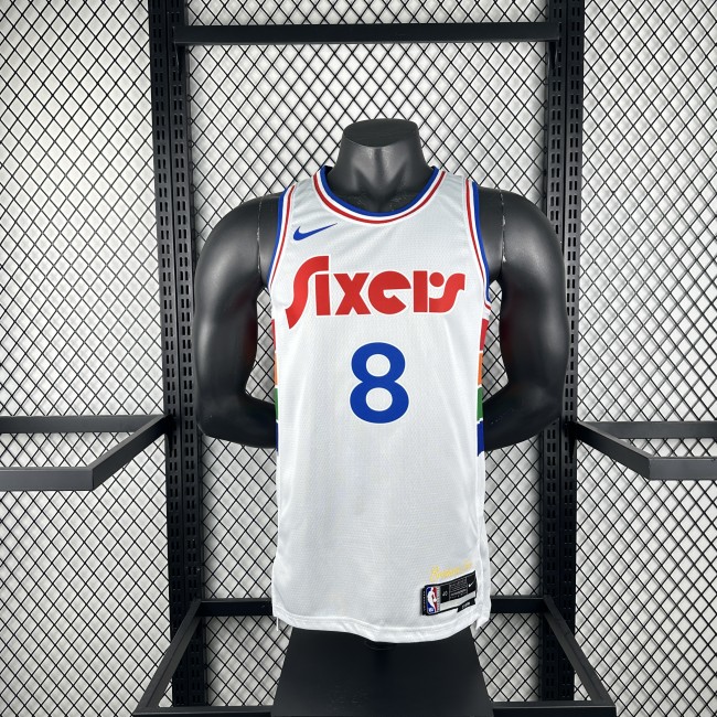 Philadelphia 76ers Jersey 24/25 Paul George #8 Basketball Jersey City Edition