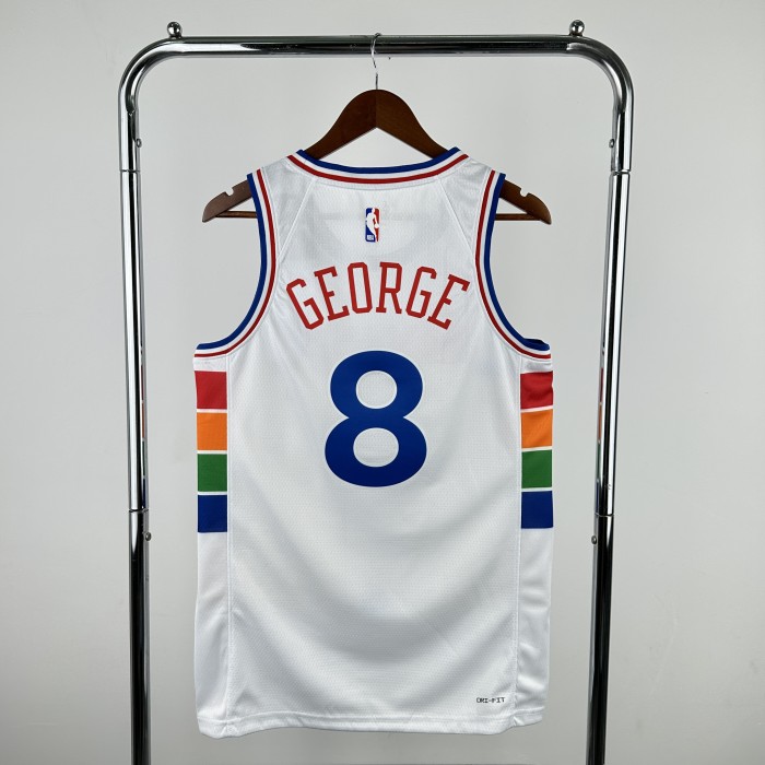 Philadelphia 76ers Jersey 24/25 Paul George #8 Basketball Jersey City Edition