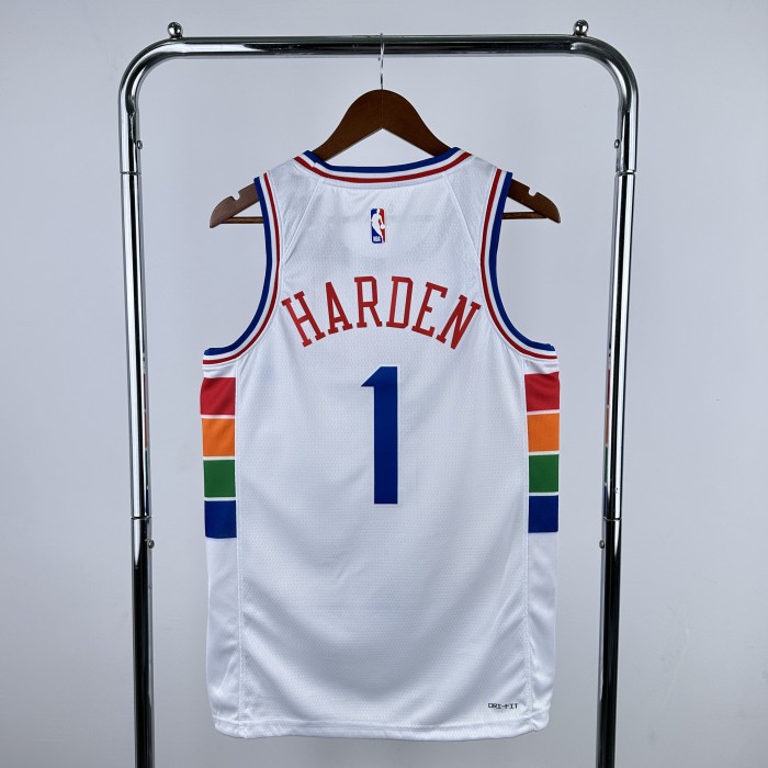 Philadelphia 76ers Jersey 24/25 James Harden #1 Basketball Jersey City Edition