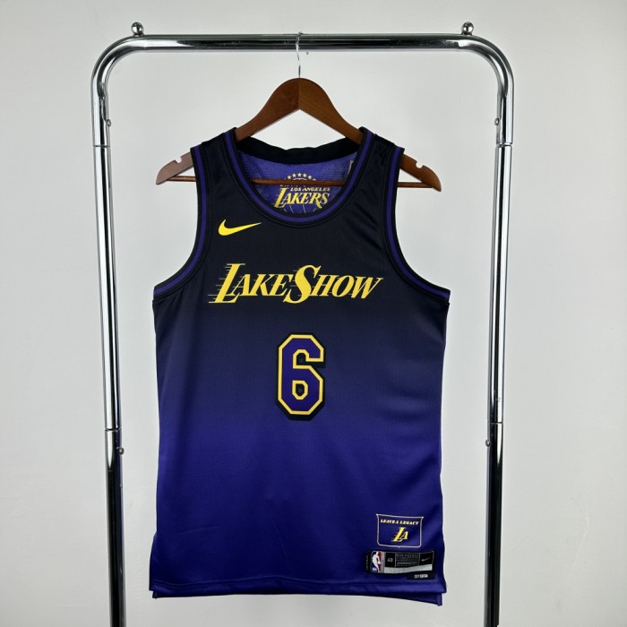 Los Angeles Lakers Jersey 24/25 LeBron James #6 Basketball Jersey City Edition