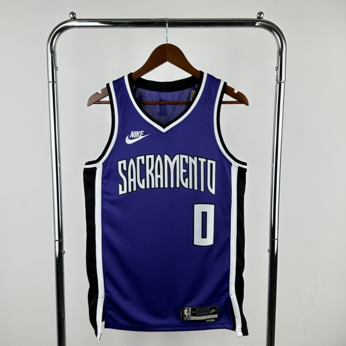Sacramento Kings Jersey 24/25 Malik Ahmad Monk #0 Basketball Jersey Retro Edition