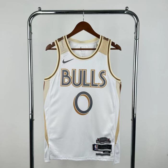 Chicago Bulls Jersey 24/25 Coby White #0 Basketball Jersey City Edition