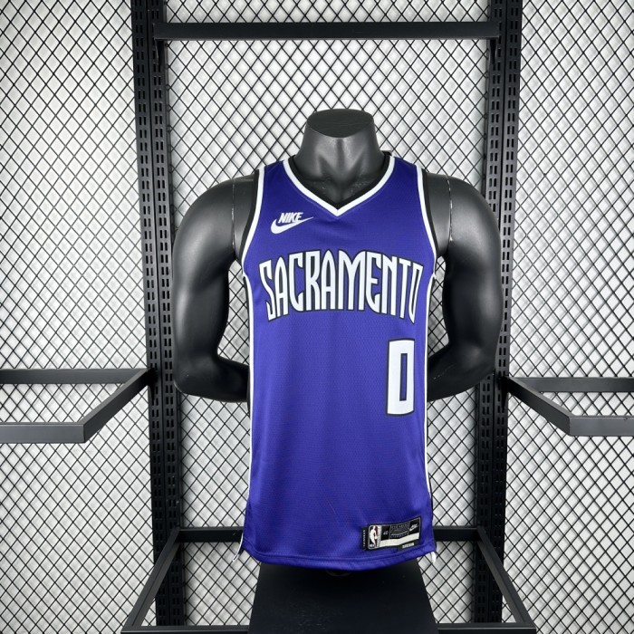 Sacramento Kings Jersey 24/25 Malik Ahmad Monk #0 Basketball Jersey Retro Edition