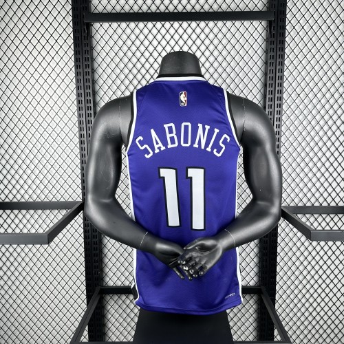Sacramento Kings Jersey 24/25 Domantas Sabonis #11 Basketball Jersey Retro Edition