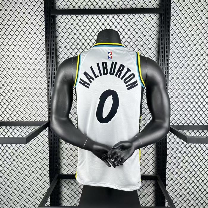 Indiana Pacers Jersey 2025 Tyrese Haliburton #0 Basketball Jersey