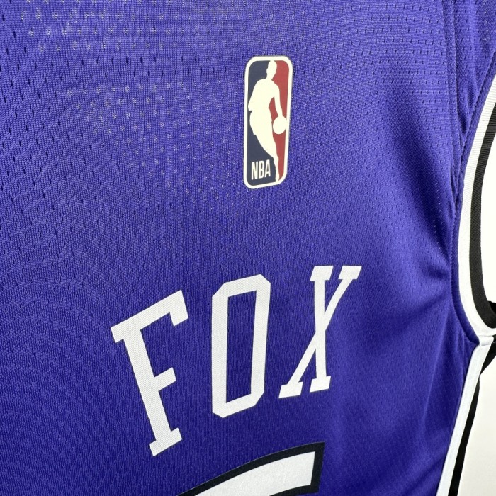 Sacramento Kings Jersey 24/25 De'Aaron Fox #5 Basketball Jersey Retro Edition