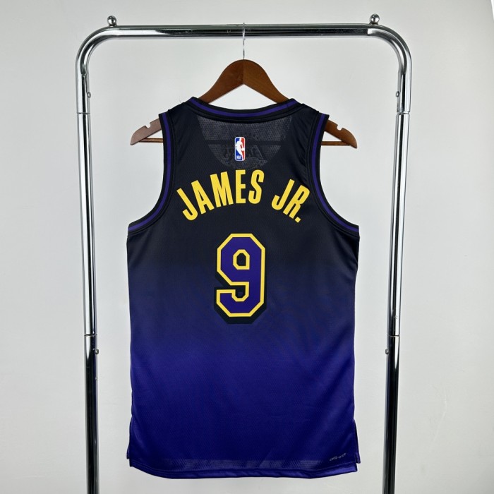 Los Angeles Lakers Jersey 24/25 Bronny James #9 Basketball Jersey City Edition