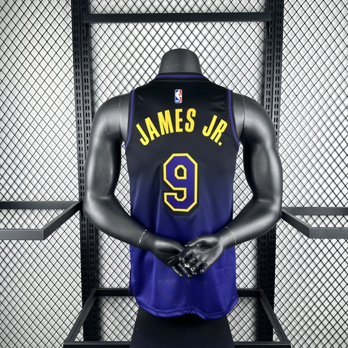 Los Angeles Lakers Jersey 24/25 Bronny James #9 Basketball Jersey City Edition