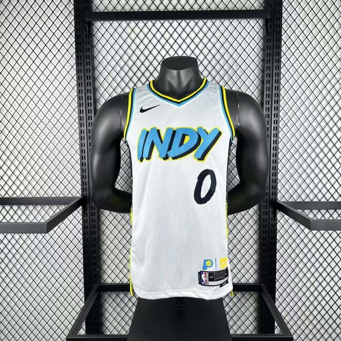 Indiana Pacers Jersey 2025 Tyrese Haliburton #0 Basketball Jersey