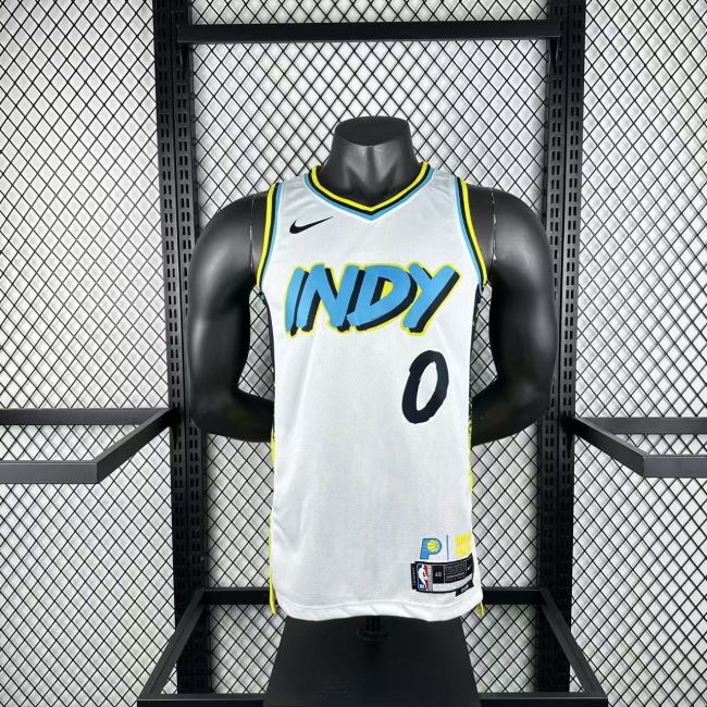Indiana Pacers Jersey 2025 Tyrese Haliburton #0 Basketball Jersey