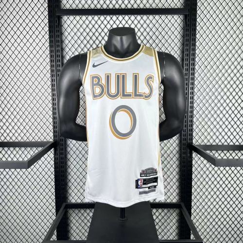 Chicago Bulls Jersey 24/25 Coby White #0 Basketball Jersey City Edition