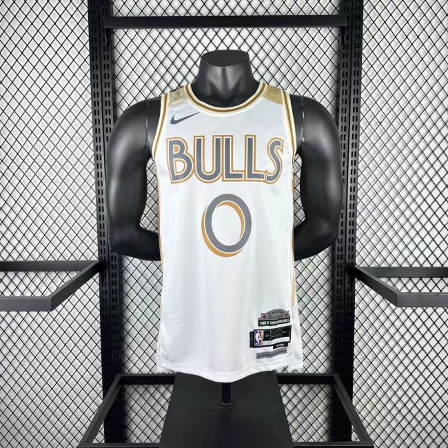 Chicago Bulls Jersey 24/25 Coby White #0 Basketball Jersey City Edition