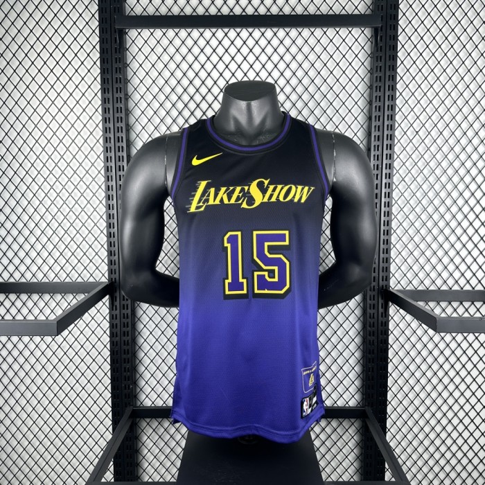 Los Angeles Lakers Jersey 24/25 Austin Rivers #15 Basketball Jersey City Edition