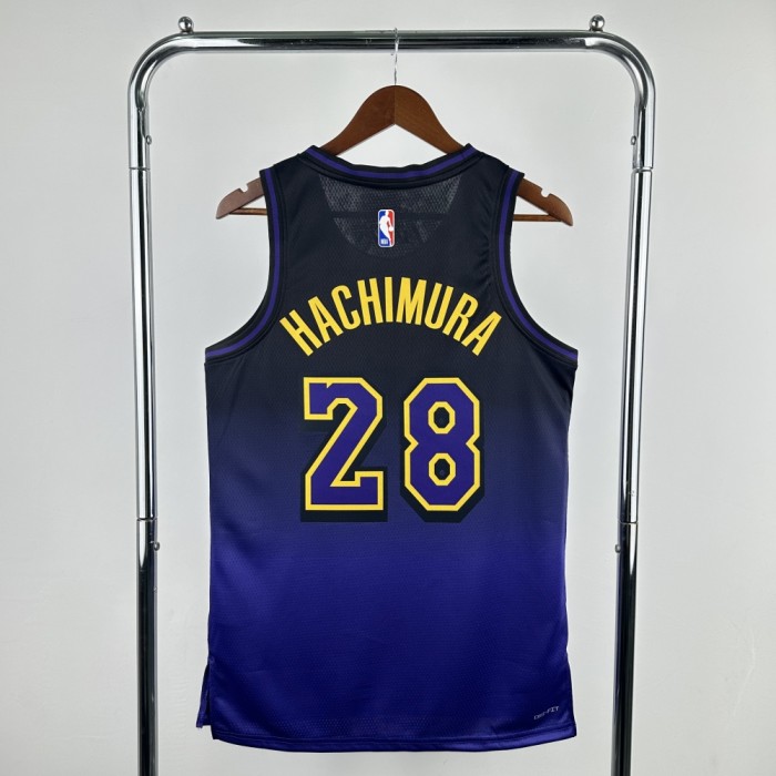 Los Angeles Lakers Jersey 24/25 Rui Hachimura #28 Basketball Jersey City Edition