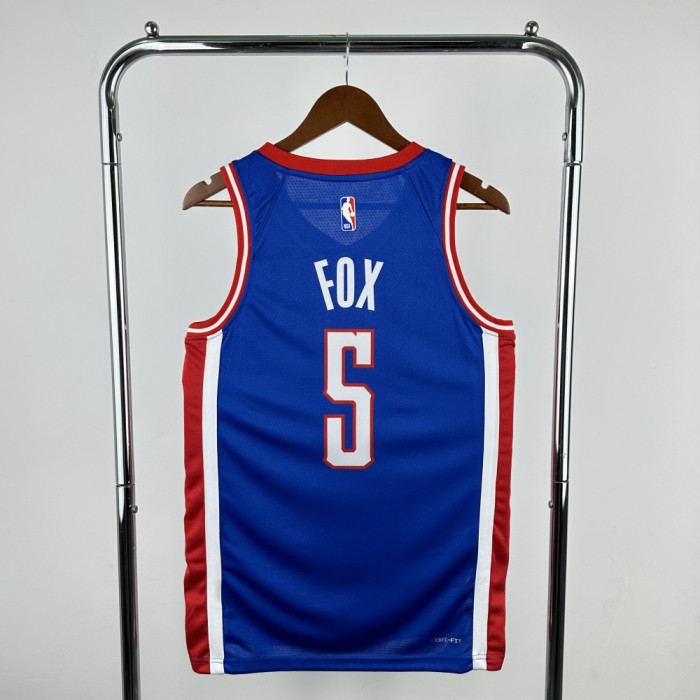 Sacramento Kings Jersey 24/25 De'Aaron Fox #5 Basketball Jersey City Edition