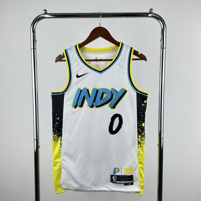 Indiana Pacers Jersey 2025 Tyrese Haliburton #0 Basketball Jersey