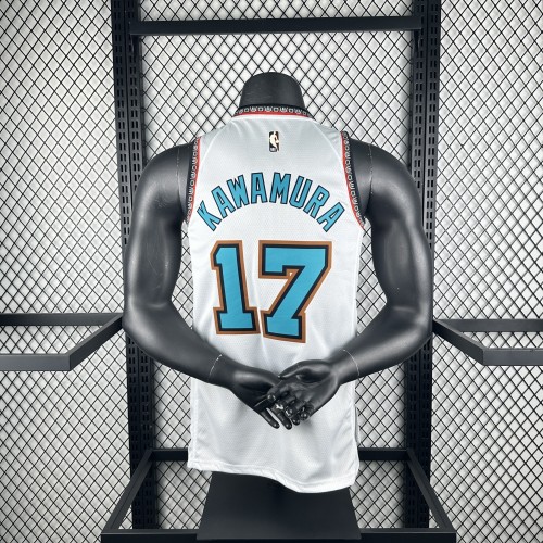Memphis Grizzlies Jersey 24/25 Yuki Kawamura #17 Basketball Jersey Retro Edition