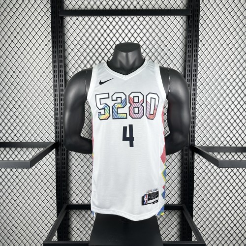Denver Nuggets Jersey 24/25 Russell Westbrook #4 Basketball Jersey City Edition