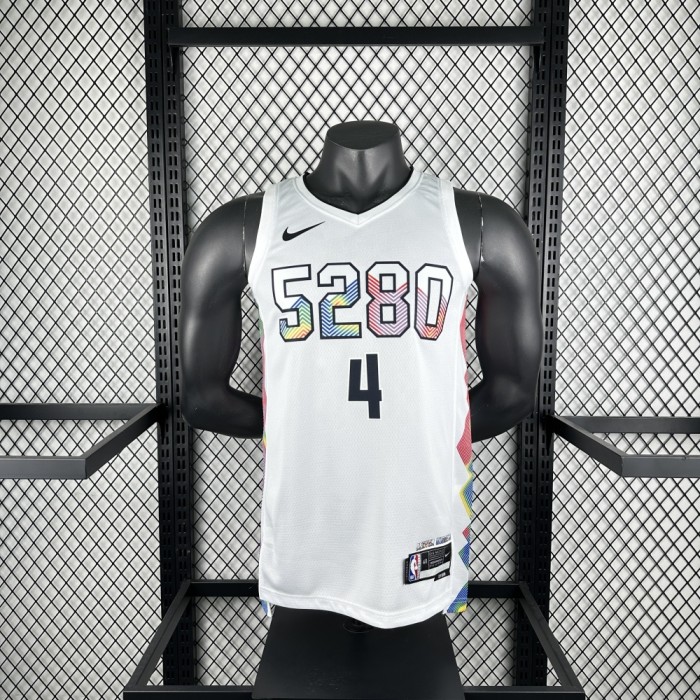Denver Nuggets Jersey 24/25 Russell Westbrook #4 Basketball Jersey City Edition
