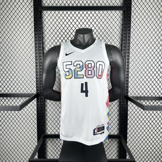 Denver Nuggets Jersey 24/25 Russell Westbrook #4 Basketball Jersey City Edition