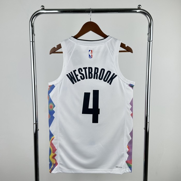 Denver Nuggets Jersey 24/25 Russell Westbrook #4 Basketball Jersey City Edition