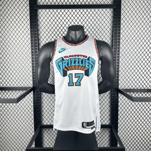 Memphis Grizzlies Jersey 24/25 Yuki Kawamura #17 Basketball Jersey Retro Edition