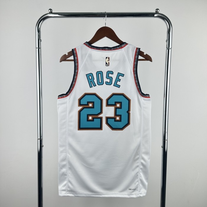 Memphis Grizzlies Jersey 24/25 Derrick Rose #23 Basketball Jersey Retro Edition