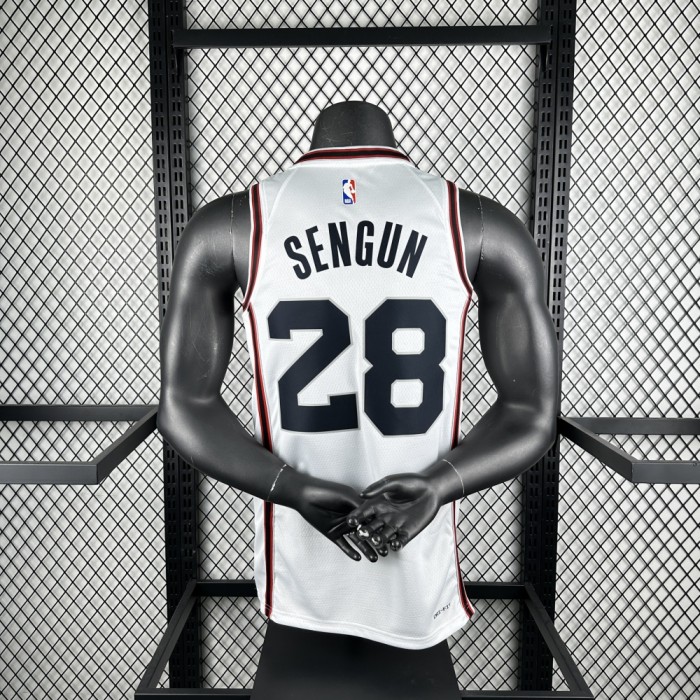 Houston Rockets Jersey 24/25 Alperen Şengün #28 Basketball Jersey City Edition