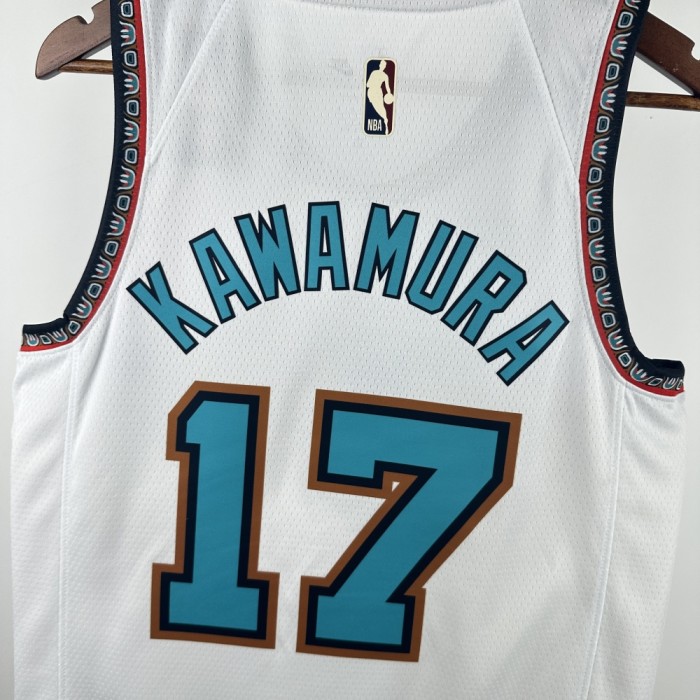 Memphis Grizzlies Jersey 24/25 Yuki Kawamura #17 Basketball Jersey Retro Edition