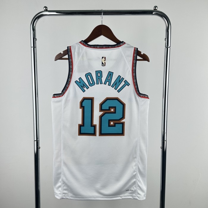 Memphis Grizzlies Jersey 24/25 Ja Morant #12 Basketball Jersey Retro Edition