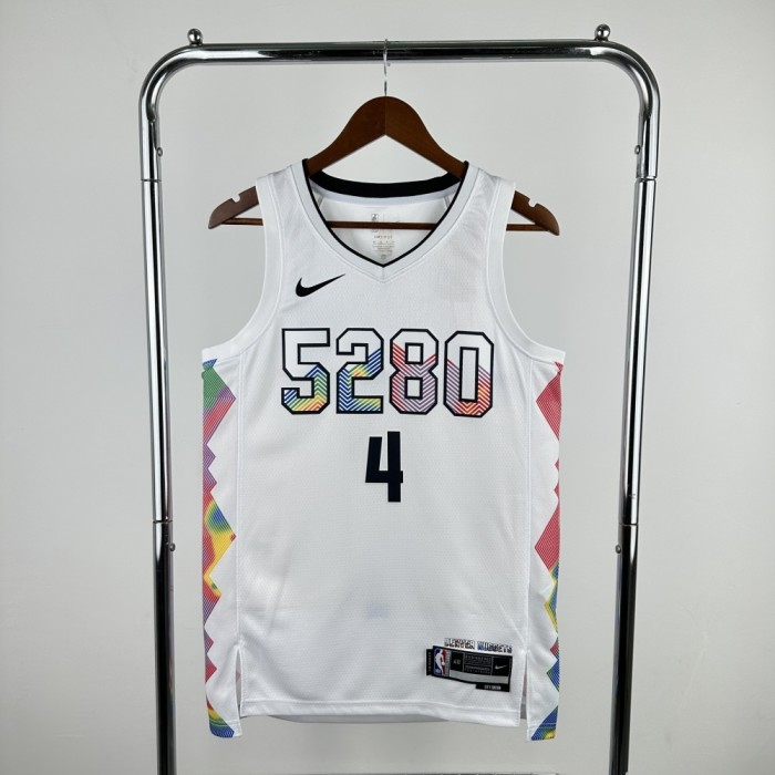 Denver Nuggets Jersey 24/25 Russell Westbrook #4 Basketball Jersey City Edition