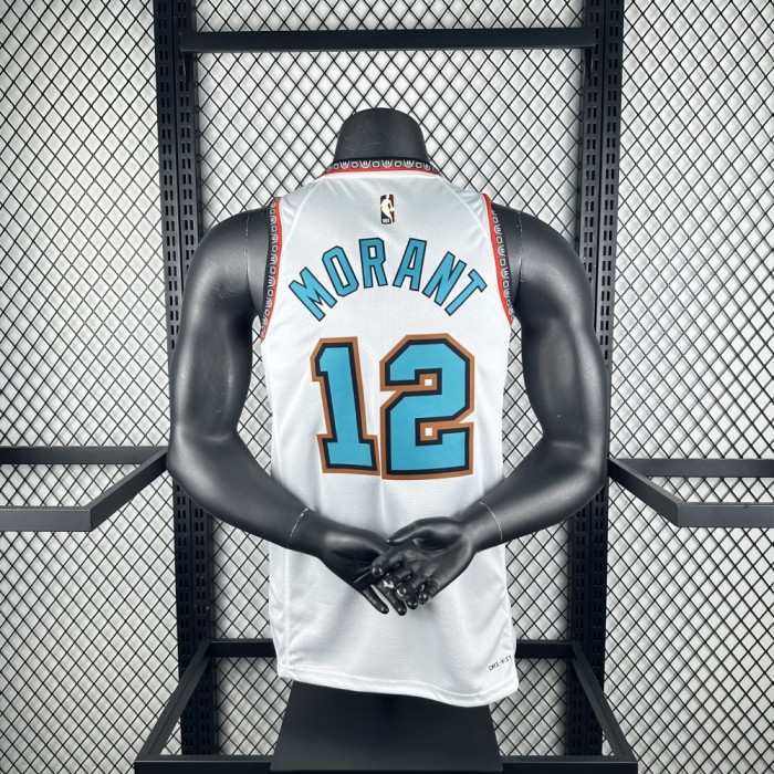 Memphis Grizzlies Jersey 24/25 Ja Morant #12 Basketball Jersey Retro Edition