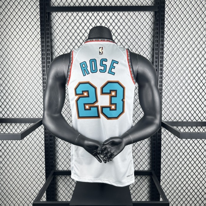 Memphis Grizzlies Jersey 24/25 Derrick Rose #23 Basketball Jersey Retro Edition