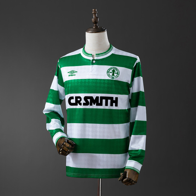 Celtic Jersey 1987-89 Home Retro Kit Long Sleeves