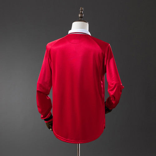 Man United Jersey 1999-00 Home Retro Kit Long Sleeves