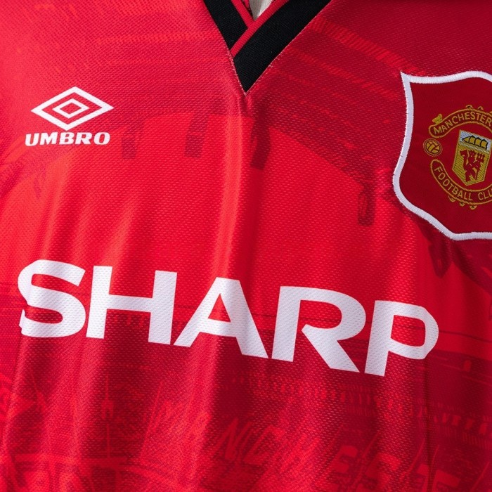 Man United Jersey 1994-96 Home Retro Kit Long Sleeves