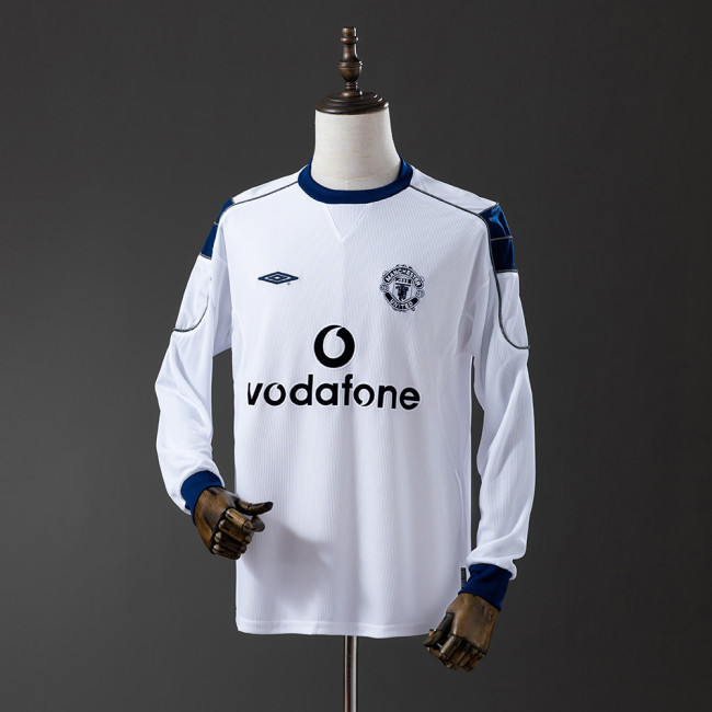 Man United Jersey 2000-01 Away Retro Kit Long Sleeve
