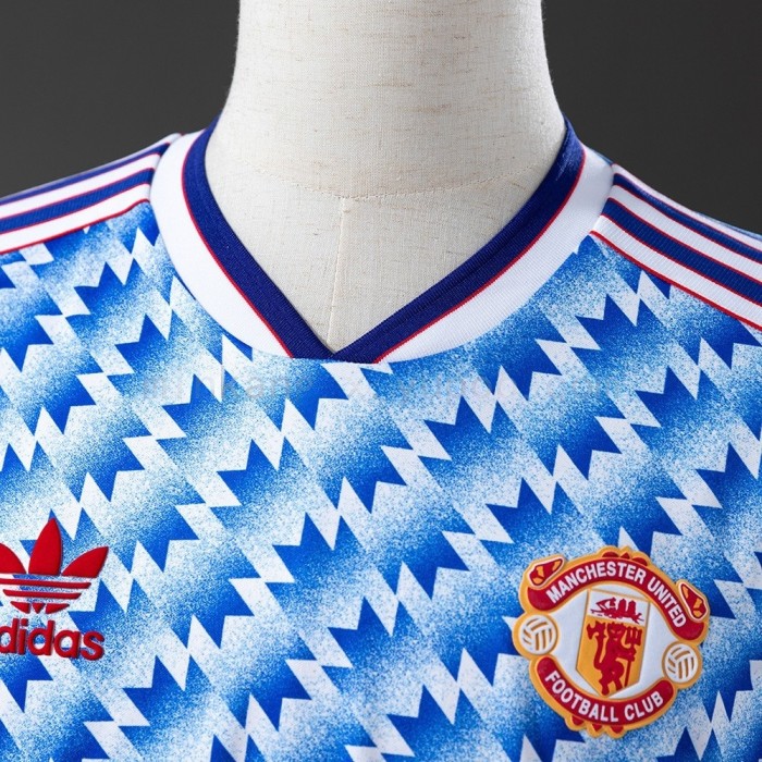 Man United Jersey 1990-92 Away Retro Kit Long Sleeve