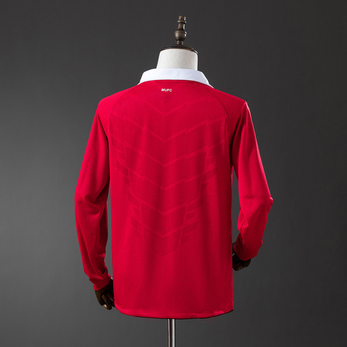 Man United Jersey 2010-11 Home Retro Kit Long Sleeves