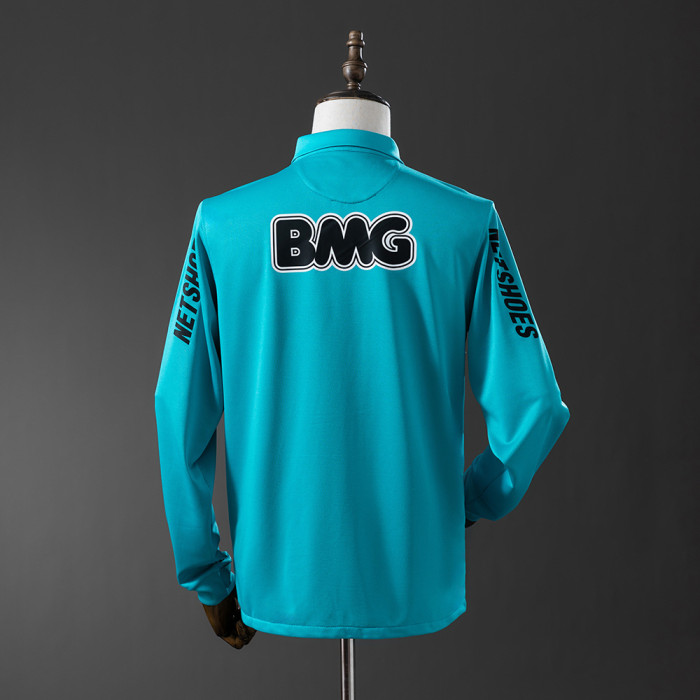 Santos Jersey 2012/13 Blue Retro Football Kit Long Sleeves