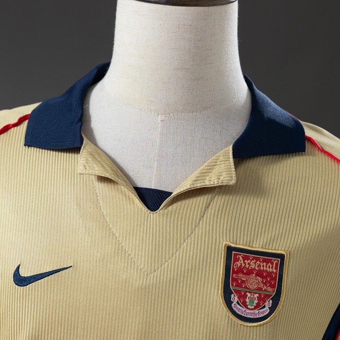 Arsenal Jersey 2001-02 Away Retro Football Kit Long Sleeves
