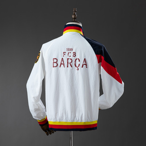 Barcelona Windbreaker 2025/26 White Football Kit