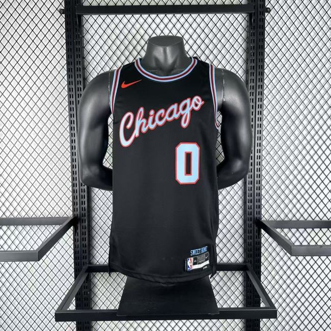 Chicago Bulls Jersey 25-26 Coby White #0 Basketball Jersey