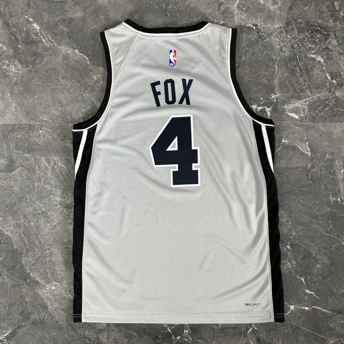 San Antonio Spurs Jersey 25-26 De'Aaron Fox #4 Basketball Jersey