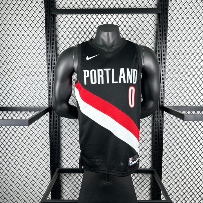 Portland Trail Blazers Away Jersey 25-26 Damian Lillard #0 Basketball Jersey