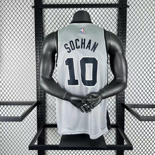 San Antonio Spurs Jersey 25-26 Jeremy Sochan #10 Basketball Jersey