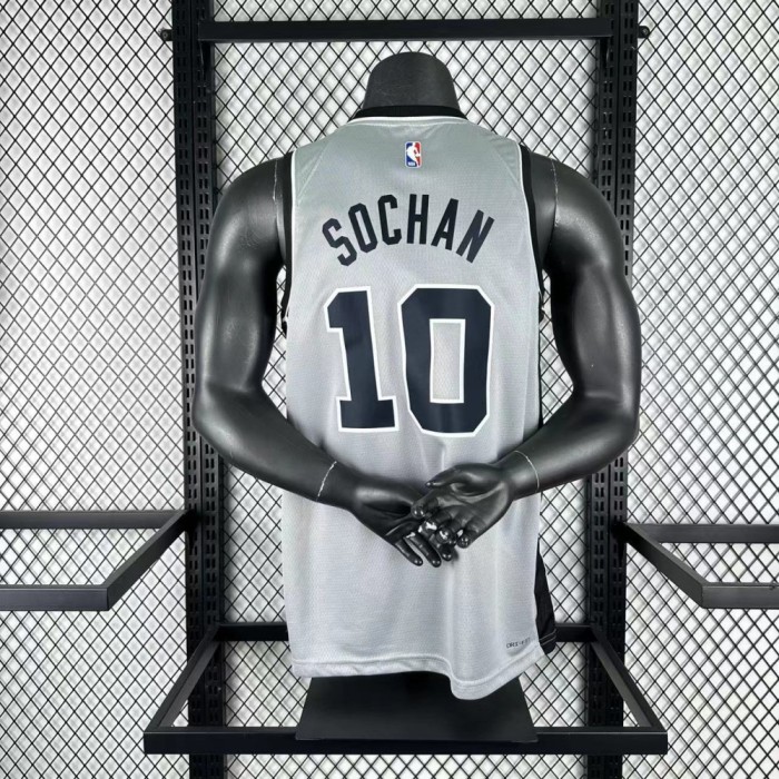 San Antonio Spurs Jersey 25-26 Jeremy Sochan #10 Basketball Jersey
